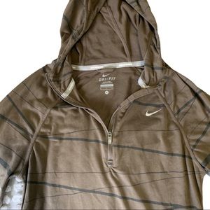 Nike Dri-Fit Half Zip 3/4 Sleeve Hoodie Sz S